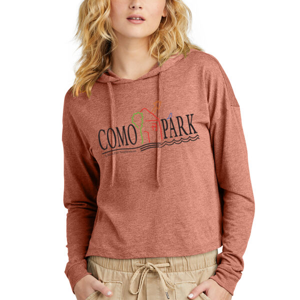 District Women's Perfect Tri Midi Long Sleeve Hoodie - Printed Logo Thumbnail