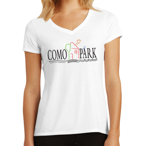District Women's Perfect Tri V Neck Tee - Printed Logo Thumbnail